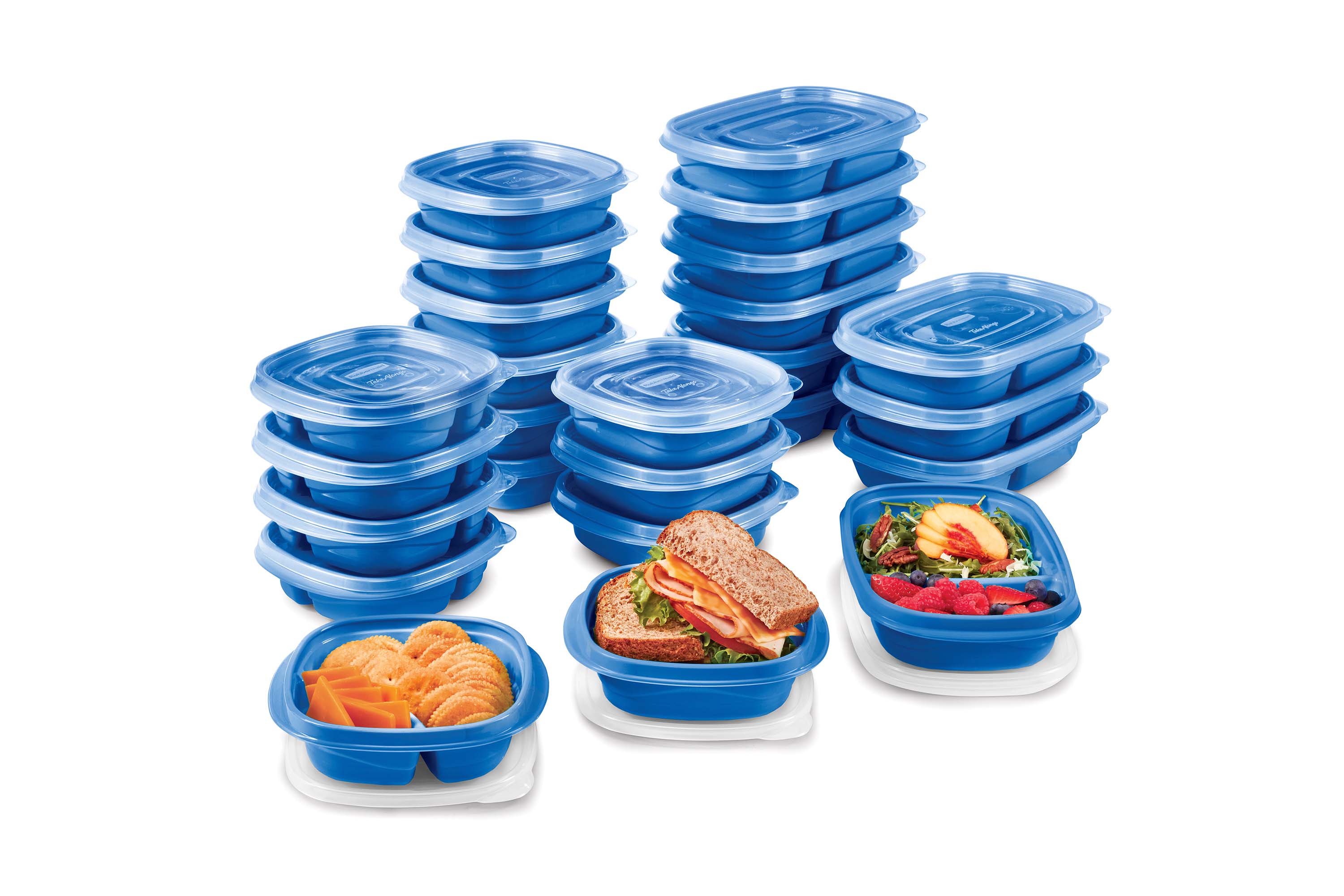 Microwavable Meal Storage Food Container Boxes, Divided Light Food